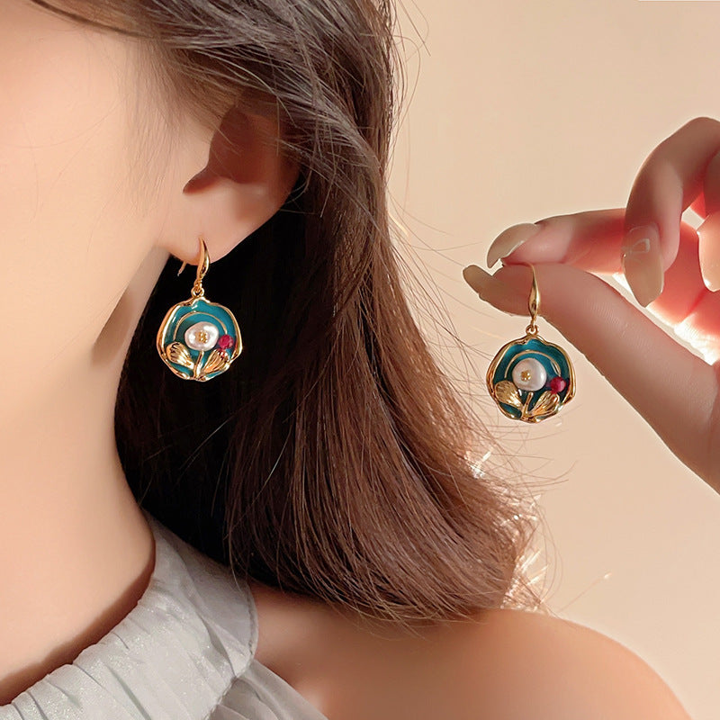 Baroque Pearl Temperament Earrings Women