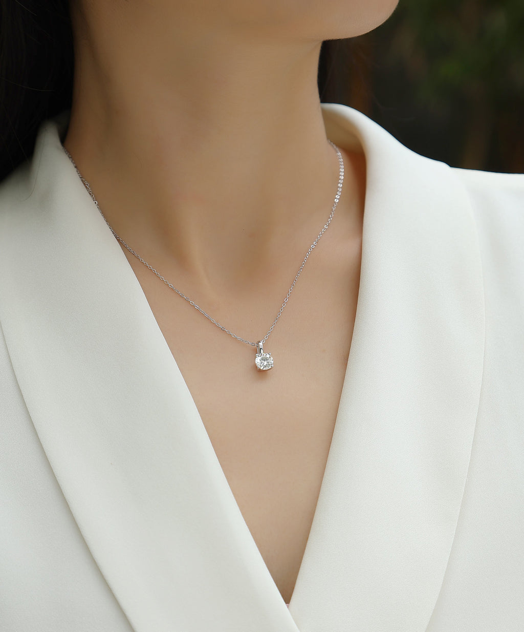 Encounter - A Fashionable And Luxurious Diamond Jewelry Pendant Set With 1-carat Moissan Diamond S925 Sterling Silver