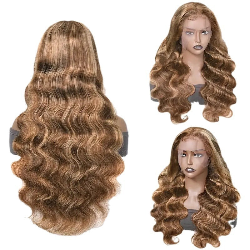 Front Lace Wig Medium Large Wave Long Curly Hair Full-head Wig Style