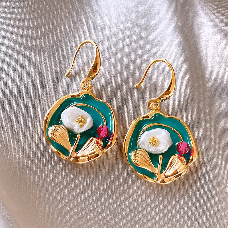 Baroque Pearl Temperament Earrings Women